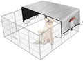 Silver reflective dog pen top cover outdoor weather protection fabric