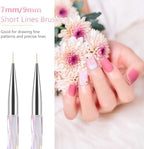 Teoyall professional gel nail art brushes with gradient acrylic handles