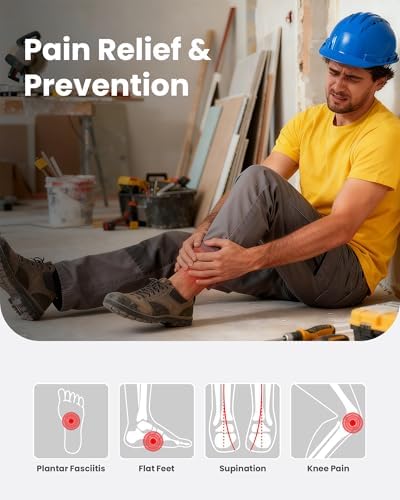 Full length view of Walkhero starry blue insoles for men and women heel pain relief.