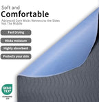 Accompagner washable pee pads for dogs arranged in a neat stack of four demonstrating compact storage.