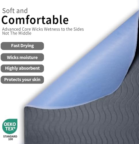 Accompagner washable pee pads for dogs arranged in a neat stack of four demonstrating compact storage.
