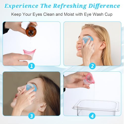 Two pack of reusable eye wash cups for daily eye hygiene and irrigation.