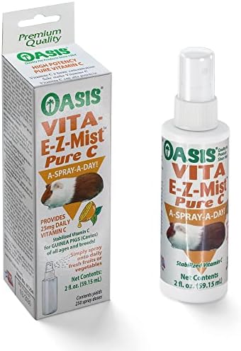 Oasis Vita E-Z Mist two ounce bottle packaging showing ingredients and clear usage directions