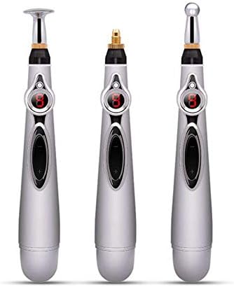 Electronic acupuncture pen being used for facial muscle rejuvenation massage