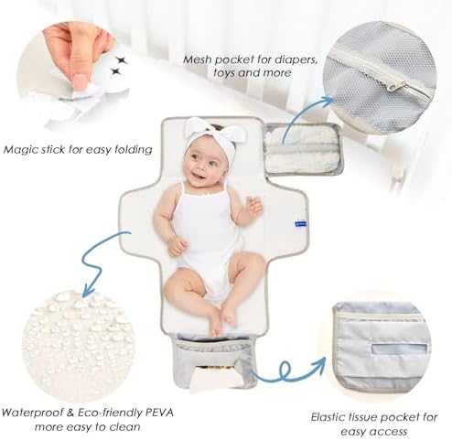 Siphylline travel changing station open layout with built-in pillow