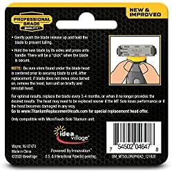 Replacement blade head for body hair trimmer