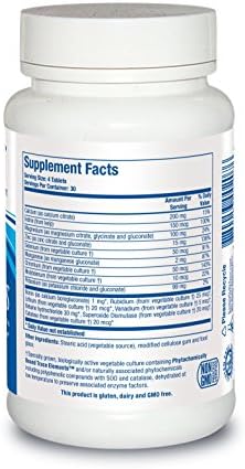 Biotics Research Multi Mins supplement facts and ingredient list label view