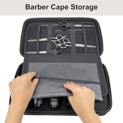 Close up of the adjustable shoulder strap attached to the professional stylist tool case