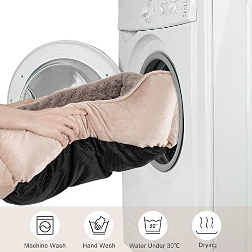 JOEJOY Rectangle Dog Bed for Large Medium Small Dogs - Washable Orthopedic Sofa Bed, Soft Breathable Puppy & Pet Cuddler, Durable Calming Dog Bed with Anti-Slip Bottom, Multiple Sizes, Beige - Image 6