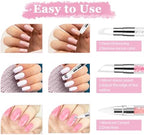 Dual tipped nail sculpture tool for precise gel design