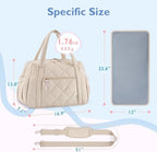 Mommore Diaper Bag Tote displayed with included portable changing pad