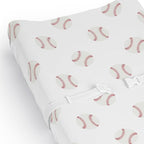 Sweet Jojo Designs baseball print changing pad cover side angle