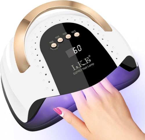 Lke nail dryer showing the LCD screen and timer buttons