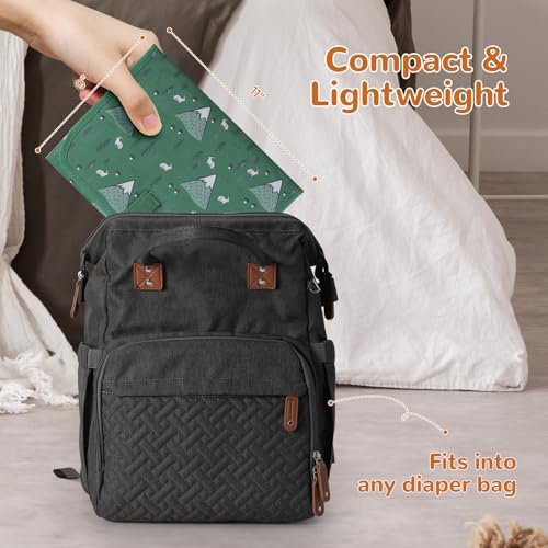 Phoebus Baby travel baby changing station fully unfolded showing waterproof inner lining and built in pillow