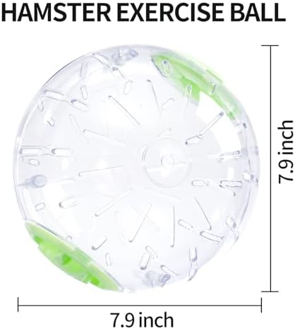 7.9 inch Syrian hamster ball showcasing elongated air vents for safe ventilation