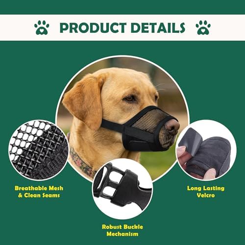 OHNSO medium dog muzzle adjustable velcro strap details