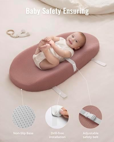 Nursery setting with Blissful Diary muslin changing pad