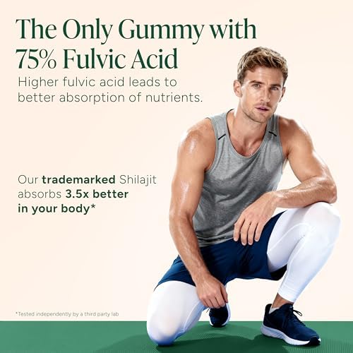 Bioavailable ShilAbsorb shilajit gummies for enhanced nutrition and stamina.