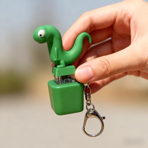 Lizard fidget gadget attached securely to a set of keys