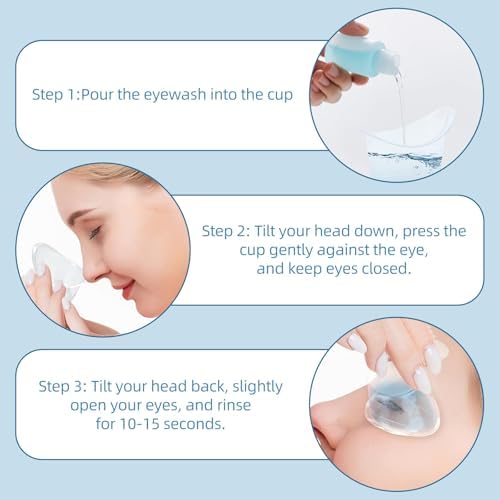 Bulk pack of 60 disposable eye bath washers for travel and first aid.