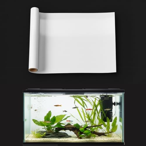 LYYAB aquarium background static cling white fish tank sticker front packaging view