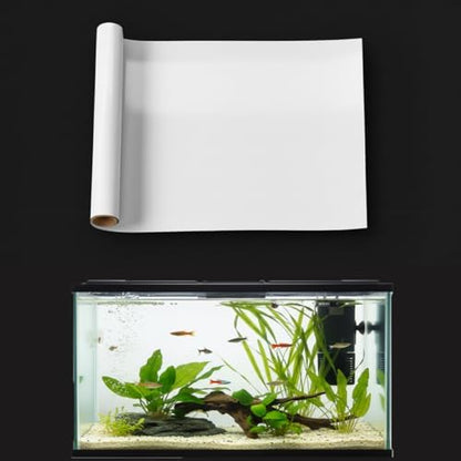 LYYAB aquarium background static cling white fish tank sticker front packaging view