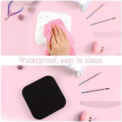 Ergonomic white nail arm rest for technicians
