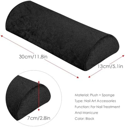 Black nail art hand rest pillow for comfortable manicure