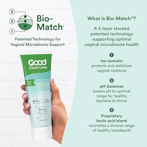 Good Clean Love daily intimate wash featuring Bio-Match technology for vaginal health.