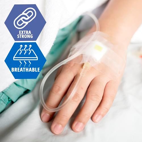 MED PRIDE transparent surgical tape roll being applied to secure a wound dressing on sensitive skin safely.