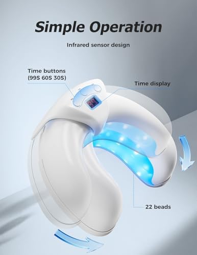 Mzvoo nail cleaning device with blue and infrared LEDs illuminated