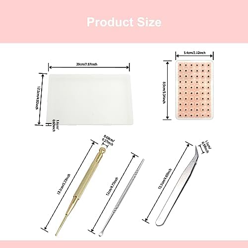 Stainless steel probe and tweezers included in the Honoson ear acupuncture set.