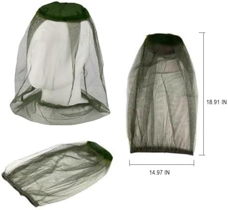 Venterior mosquito net hat showing adjustable fit features