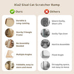 Triangular wooden frame construction demonstrating stability during cat exercise