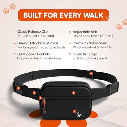 Sixteen foot retractable dog leash component with one button lock mechanism.