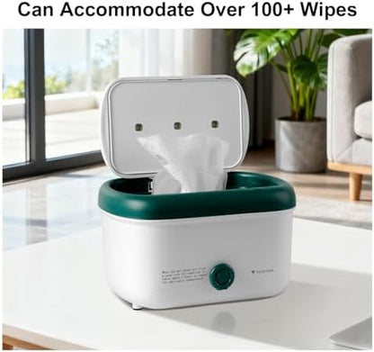 Legit baby wipe warmer open lid showing wipe capacity