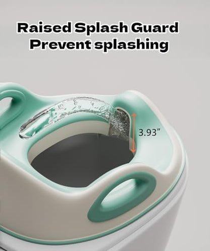 5 STAR SUPER DEALS Toddler Toilet Trainer side view highlighting the supportive high backrest and sturdy grip handles