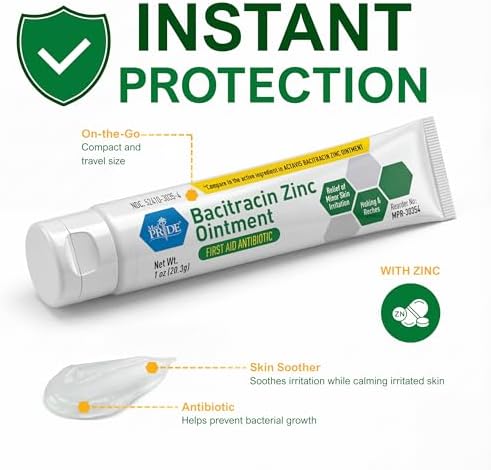 MED PRIDE first aid antibiotic ointment four pack bundle for home medical kits