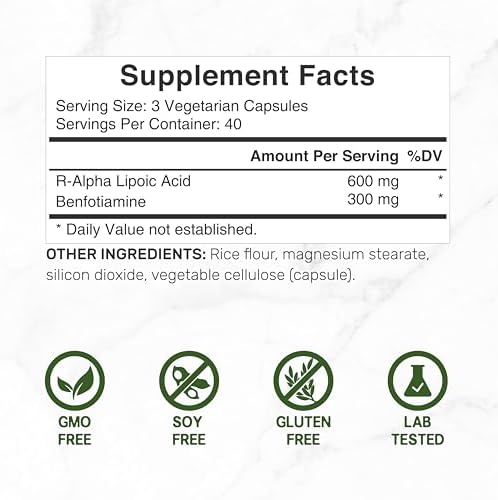 Deal Supplement R-Alpha Lipoic Acid supplement facts panel