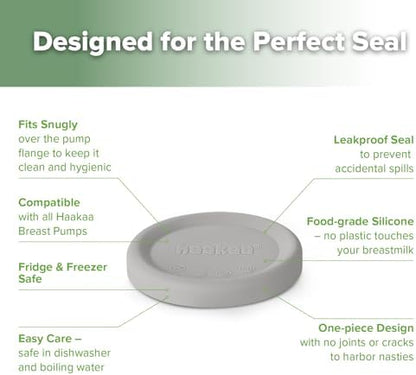 Food grade silicone lid accessory for all generations of Haakaa pumps