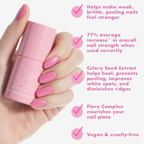 Authentic Olive and June professional nail care treatment for ridge filling