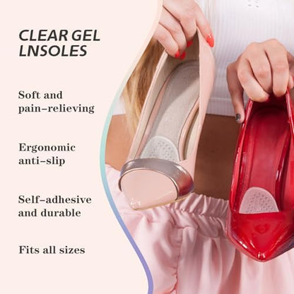 LeaOcaao foot care kit featuring three pairs of clear comfort pads.