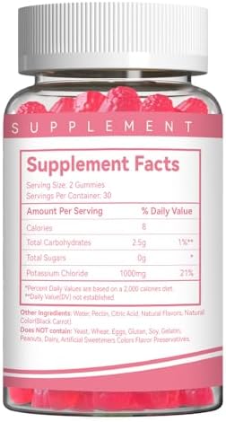 EAZGOO potassium chloride muscle health supplement package showing sugar free non GMO certification badges