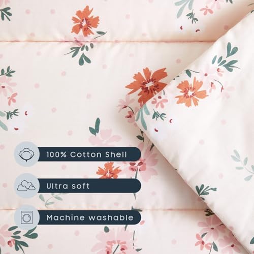 Wake In Cloud wildflower pattern bedding fabric texture detail view