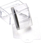 Gshllo rectangle clear silicone nail art stamper set with scraper