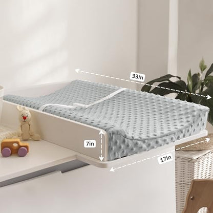 Susurration breathable baby bedding sheets stretched over a standard changing mattress