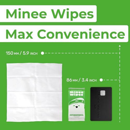 Impossibly Compact Travel Antibacterial Wipes Hand Sanitizer - 99.5% Water and Aloe - Safe for Sensitive Skin & Hypoallergenic Hand Wipes - Travel Essentials For Adults & Kids, 10 Pack Total 60 Wipe - Image 5
