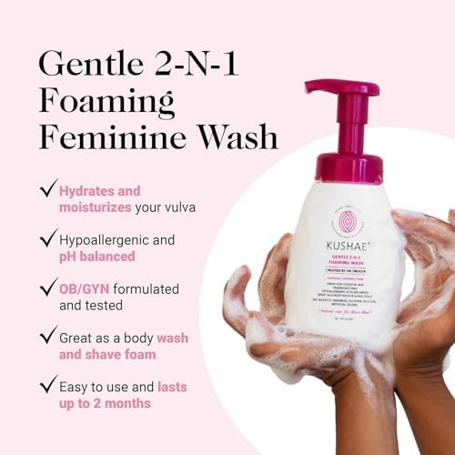 Fragrance free intimate foaming cleanser with French Green Clay