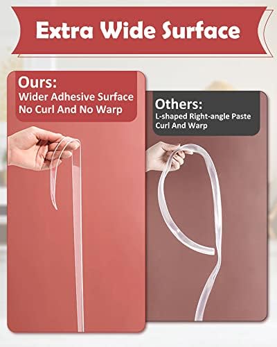 Transparent furniture edge protector strip installation