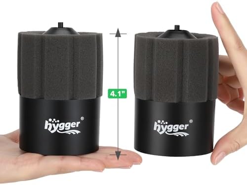 Air powered aquarium filter assembly for eight to twenty gallon breeding setups.